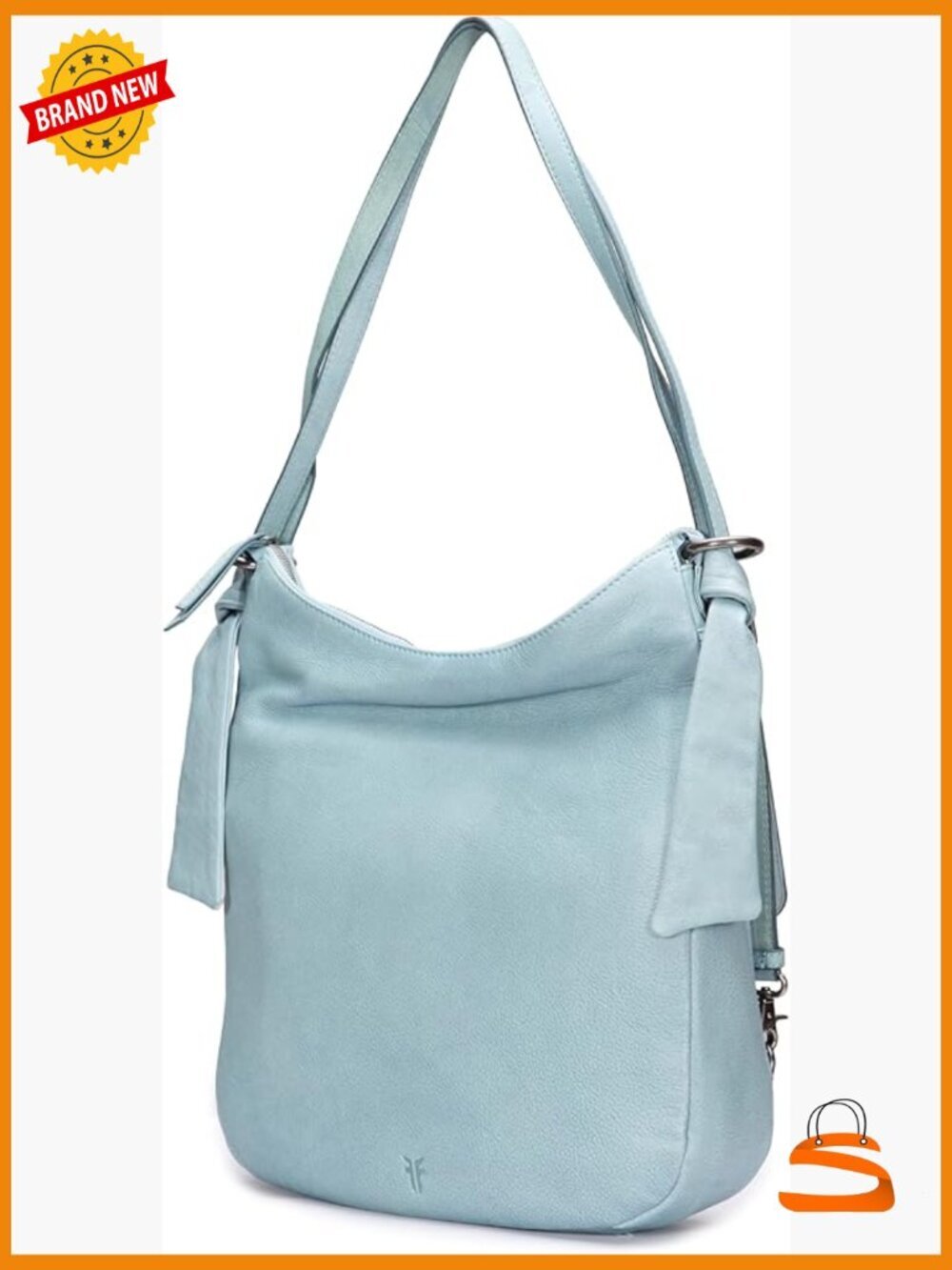 Genuine Leather Backpack Hobo, Adjustable Straps, 12" Laptop, Magnetic Closure